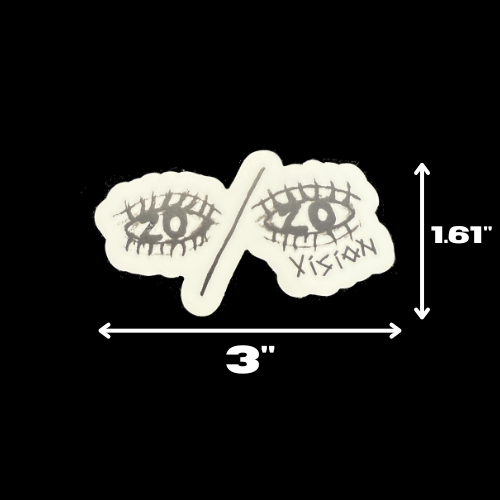 20/20 vision logo sticker